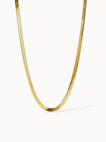 I`Lalo Kette aus 14K vergoldetem Edelstahl in Schlagenstil, elegant und vielseitig, PURELEI Premium-Schmuck.