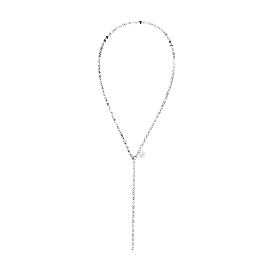 PURELEI Pure Kette in Silber mit verstellbarer Y-Form und zeitlosem, spiegeltem P-Logo, elegant und feminin.