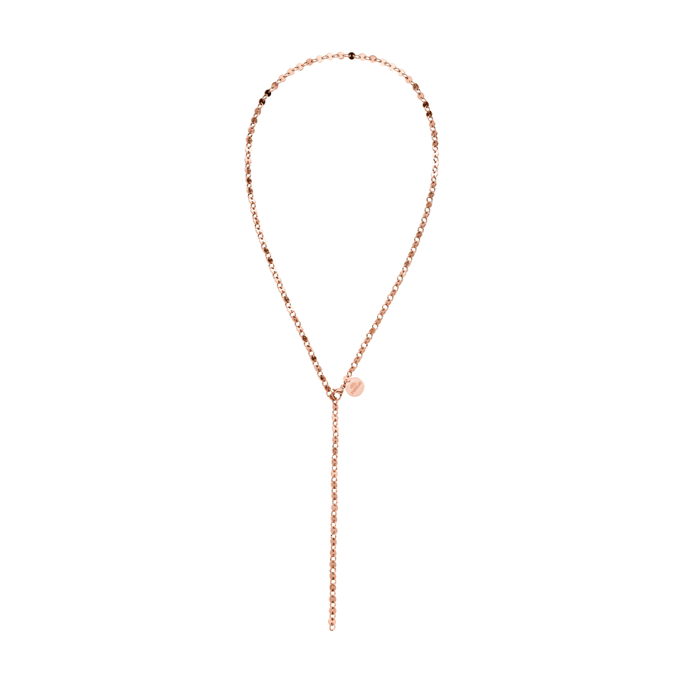 PURELEI Pure Kette in roségoldener Eleganz mit verstellbarer Y-Form und zeitlosem Signature-P-Logo.