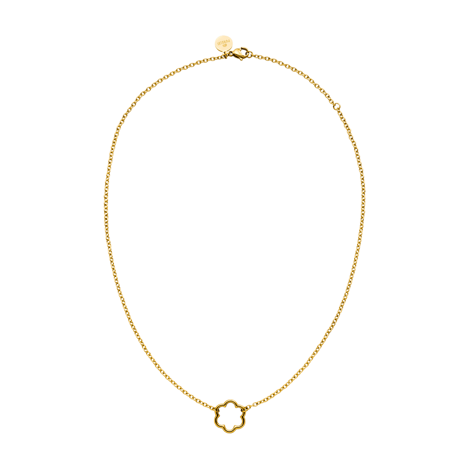 PURELEI Bloom Kette Gold Edelstahl mit zartem Blütenanhänger, elegant und zeitlos für feminine Layerings.