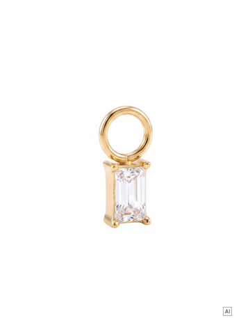 Stone White Ohrring-Charm