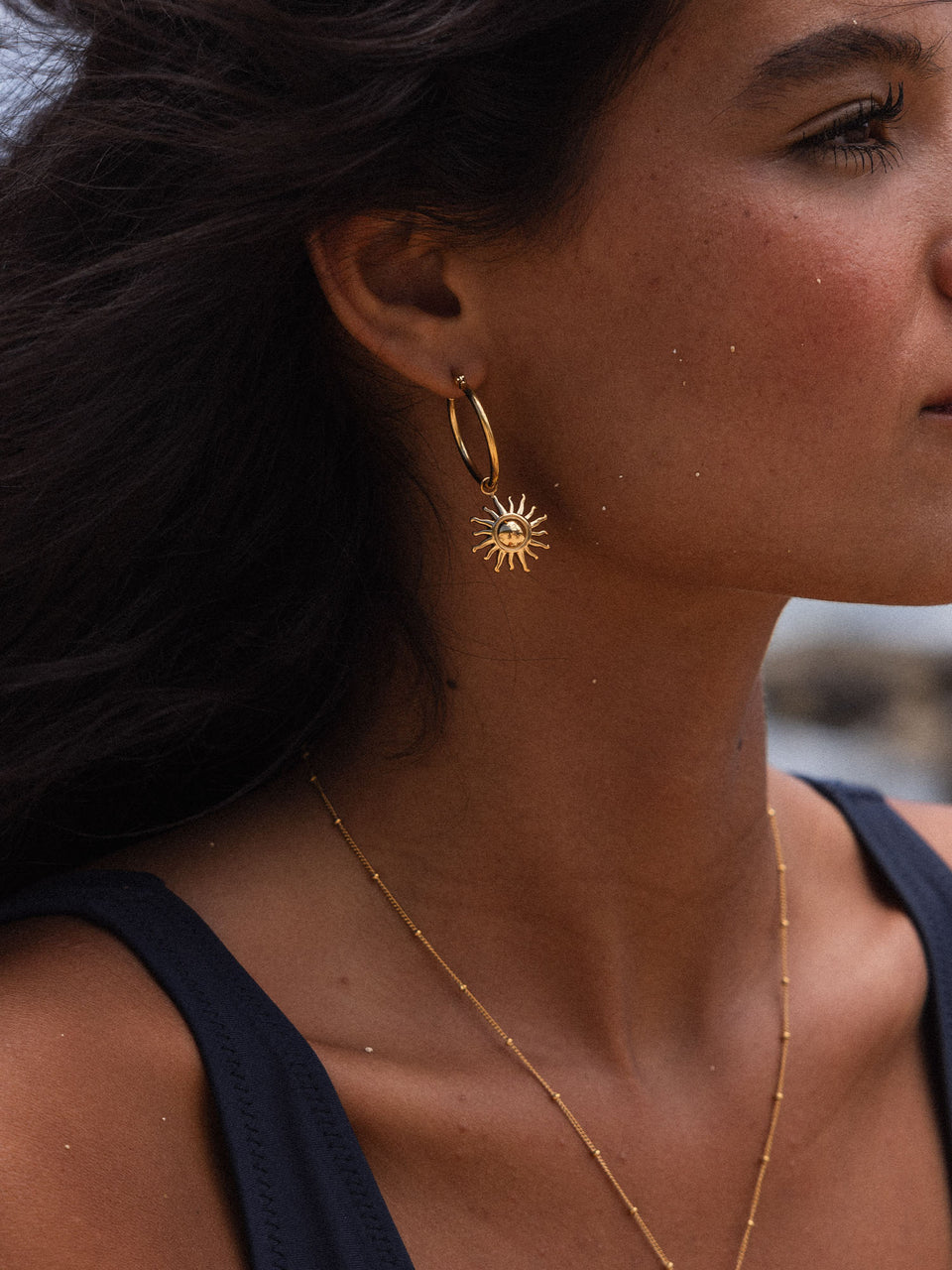 Boucles d'oreilles Sun