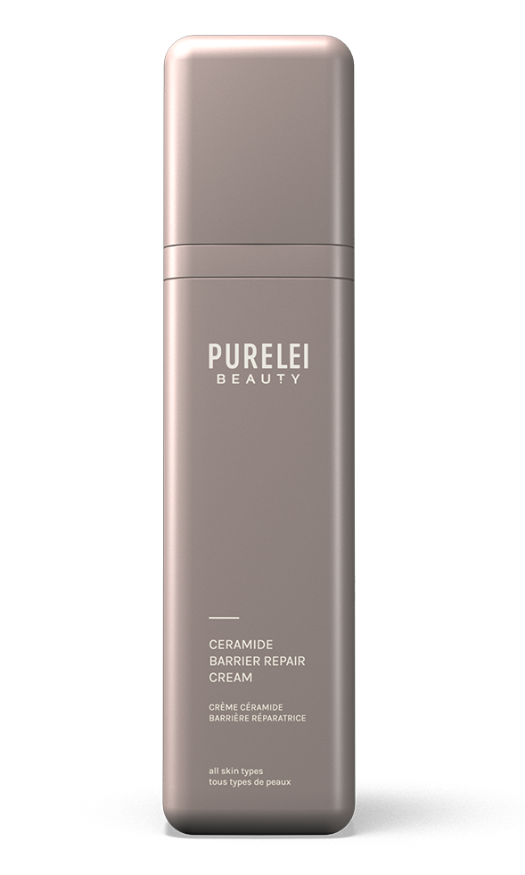 Ceramide Barrier Repair Cream von PURELEI in elegantem, mattem Beige für geschmeidige, regenerierte Haut.