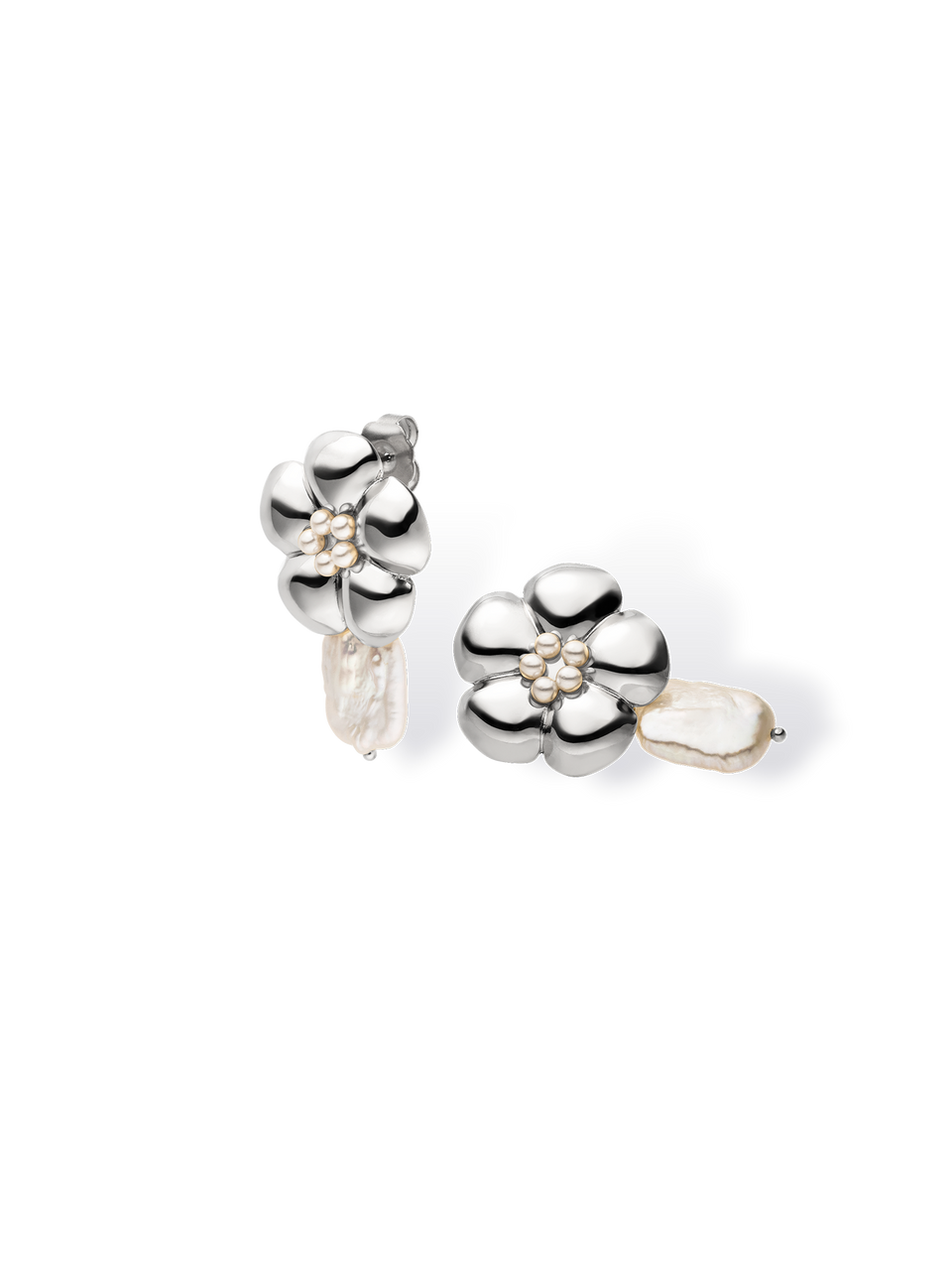 Floral Pearly Ohrringe