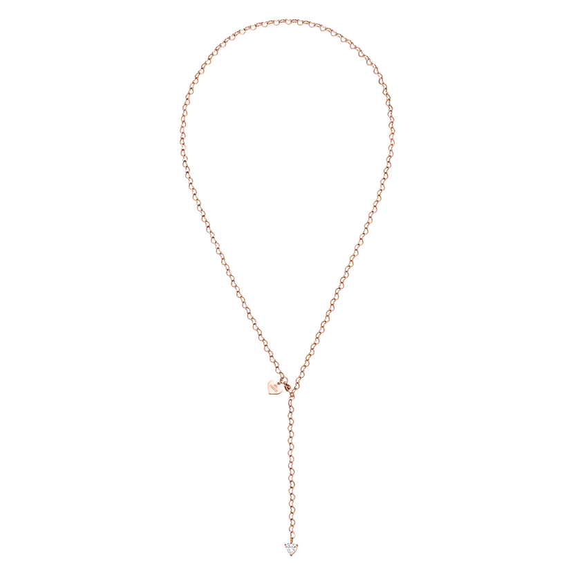 Roségoldene Kette mit Herzanhängern von PURELEI, elegant und feminin.