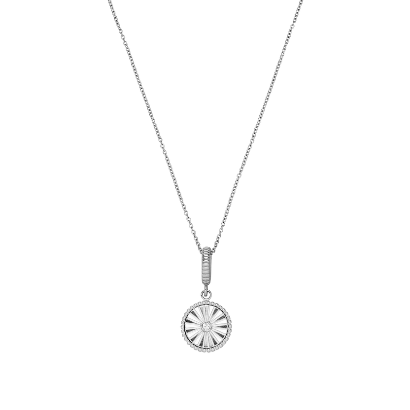 Silberne Kette mit strahlendem Anhänger, PURELEI, elegant und modern.