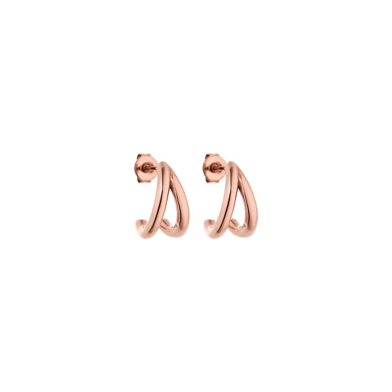 PURELEI Airflow Ohrringe in 18K Roségold vergoldetem Edelstahl, eleganter, femininer Island-Spirit-Designschmuck