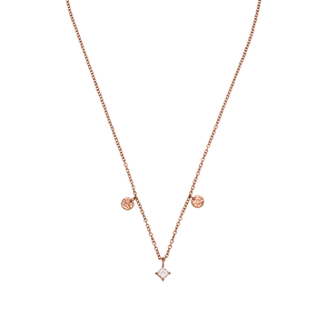 Roségoldene Kette mit funkelndem Anhänger und zarten Details von PURELEI.