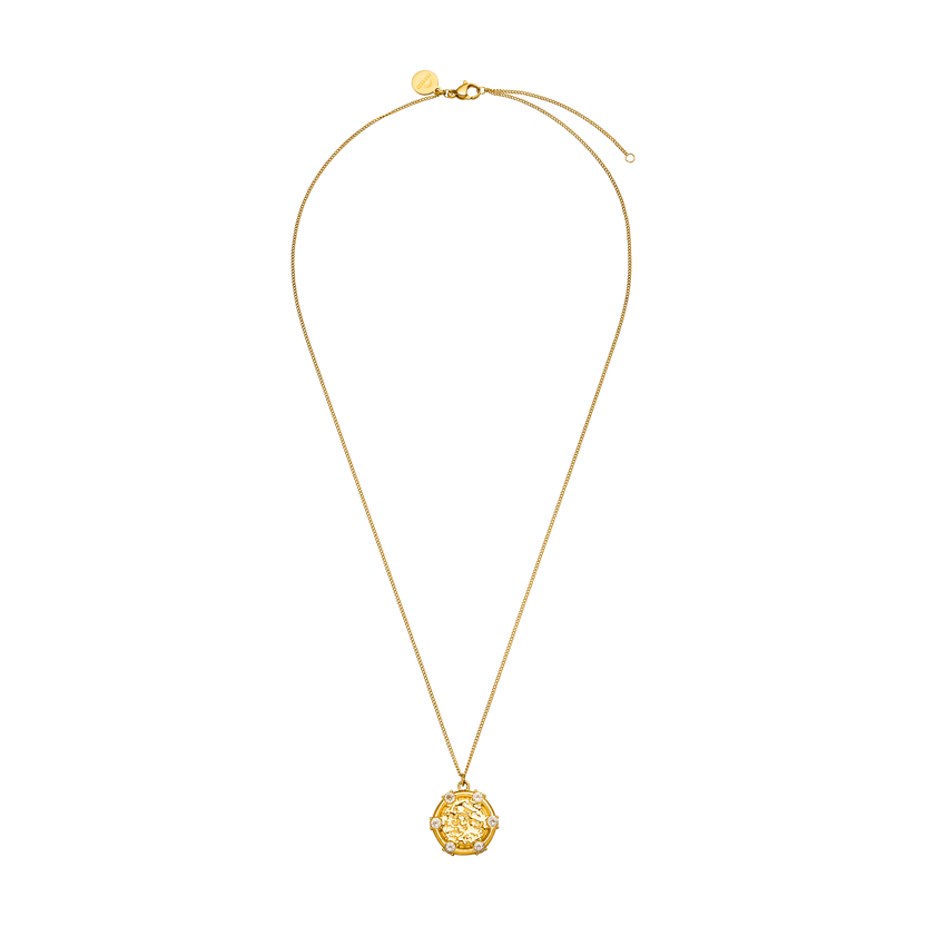 Goldene Kette mit filigranem Anhänger, elegant und feminin, von PURELEI.