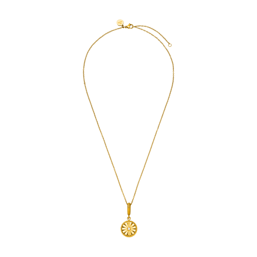 Goldene Kette mit Sonnenmotiv, elegant und feminin, von PURELEI.