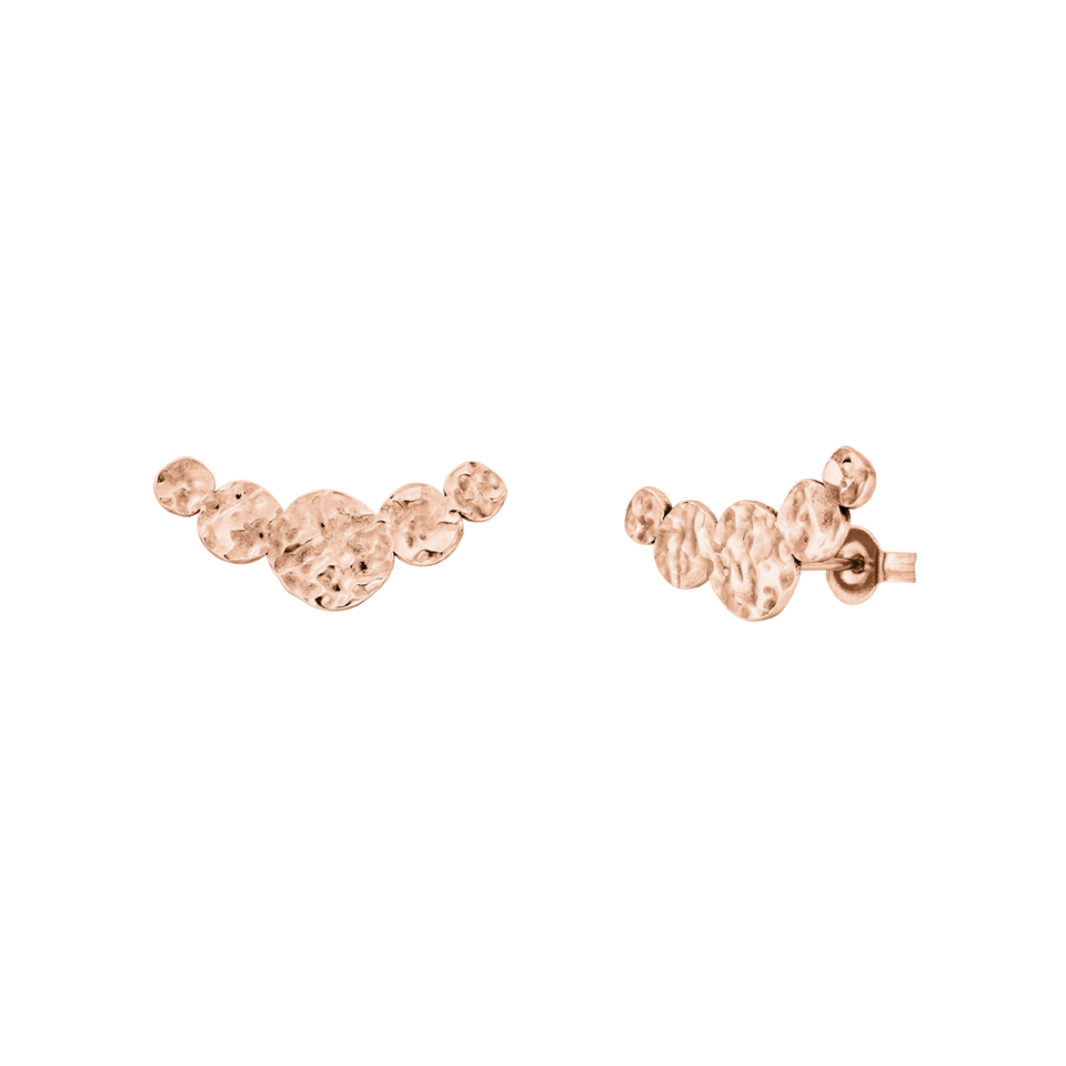 PURELEI Malihini Ohrringe aus roségoldenem Edelstahl mit geprägten Coins, elegant und vielseitig kombinierbar.