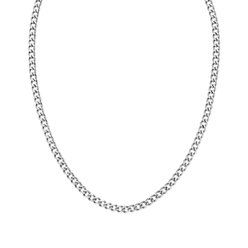 Silberne Kette von PURELEI mit glänzenden Gliedern, elegant und modern.