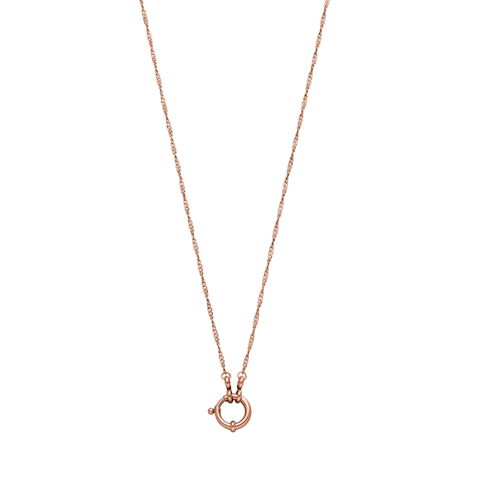 PURELEI Lokahi Charm Kette in roségold, filigran gedreht, nickelfrei, elegant und dezent für jeden Tag.