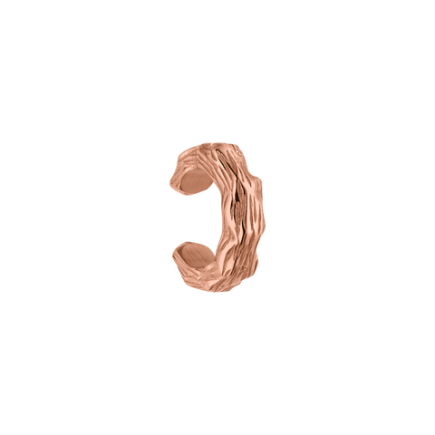 Roségoldener Ring mit organischer Struktur von PURELEI, elegant und modern.