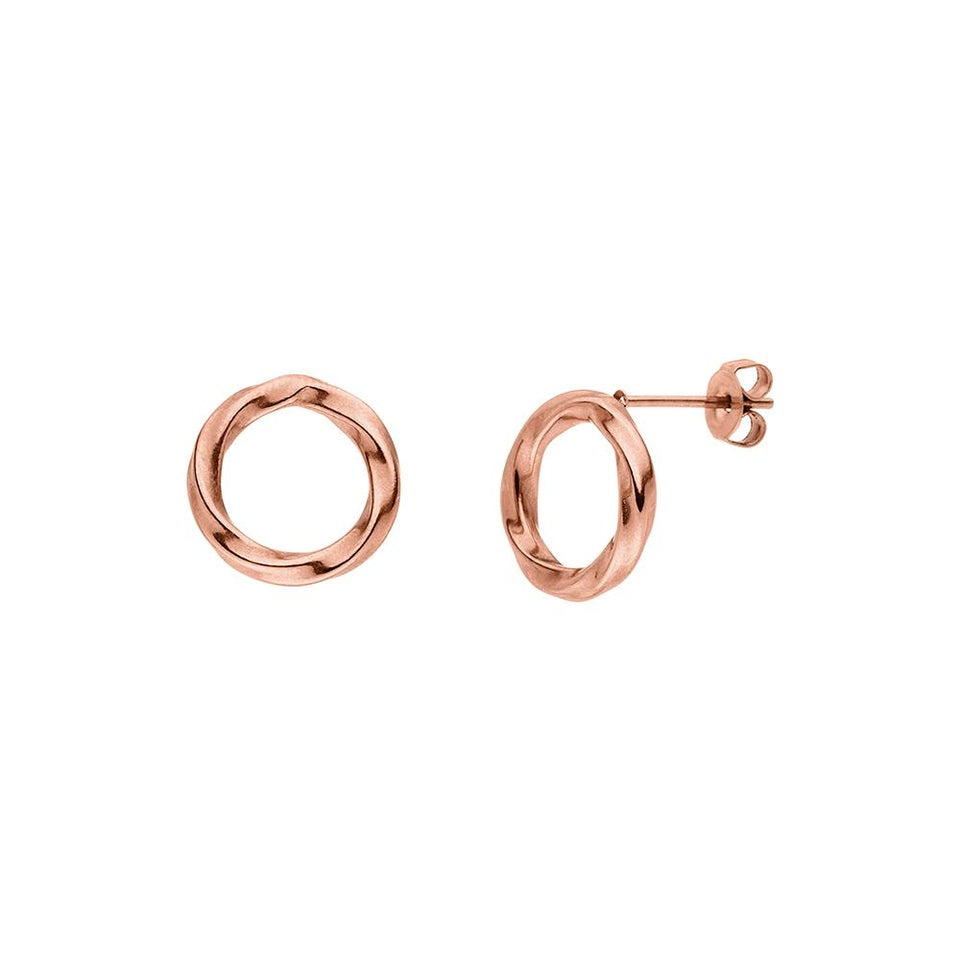 PURELEI Kaula Ohrringe in 18K Roségold, dezenter schimmernder Twist-Design-Klassiker mit elegantem Island-Spirit