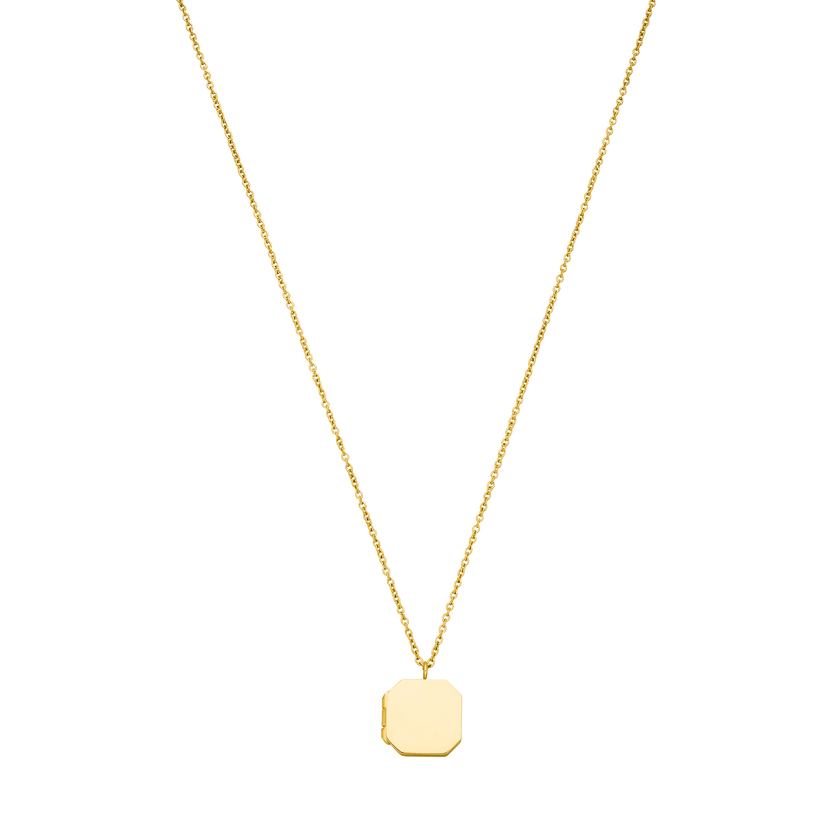 Goldene Kette mit achteckigem Anhänger, elegant und zeitlos – PURELEI.