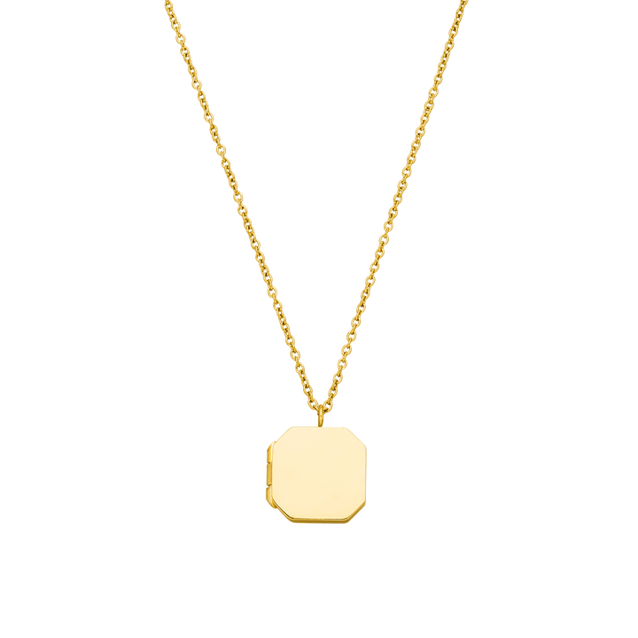 Goldene PURELEI Kette mit achteckigem Anhänger, elegant und zeitlos.