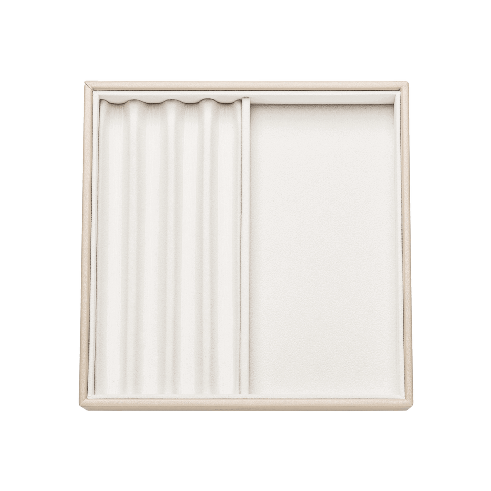 Schmuckaufbewahrung 3er-Set von PURELEI in beige, stapelbar, modernes Kunstleder für elegantes Ordnungsgefühl.