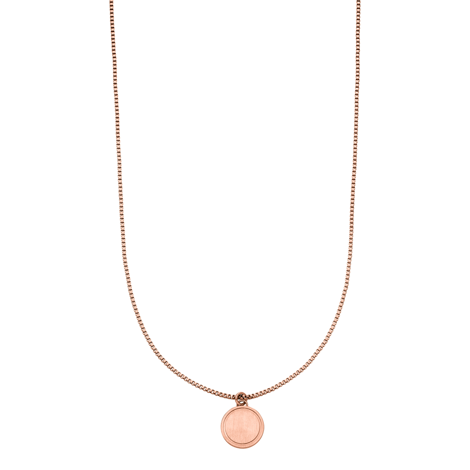 PURELEI Love Letter Kette in 18K Roségold, feiner Anhänger, zeitlos elegant und allergenfreundlich, inspiriert von Insel-Spirit.