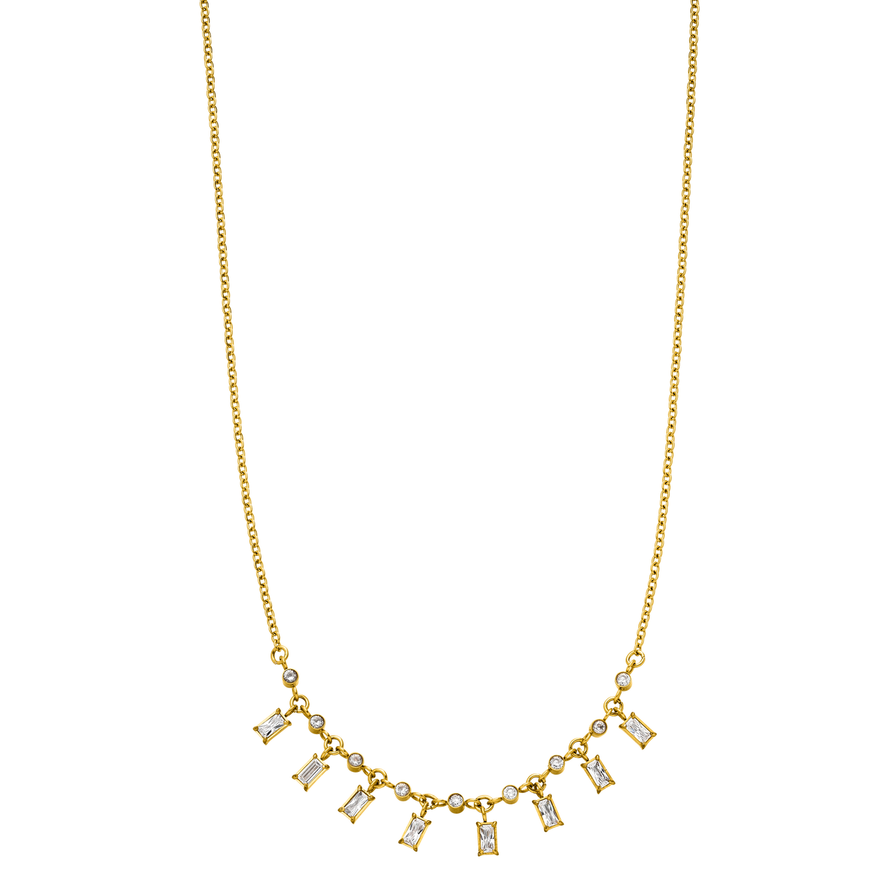 PURELEI Shine Bright Kette aus 18K vergoldetem Edelstahl mit Zirkonia, elegant und strahlend, inspiriert von Aloha-Spirit.