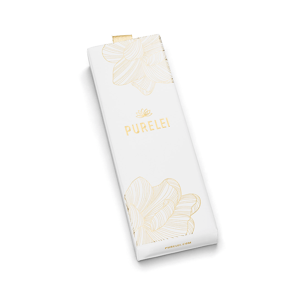 Makani Ketten-Set von PURELEI in Gold und Silber, edle Verpackung mit zarten floralen Akzenten, elegante Geschenkbox.